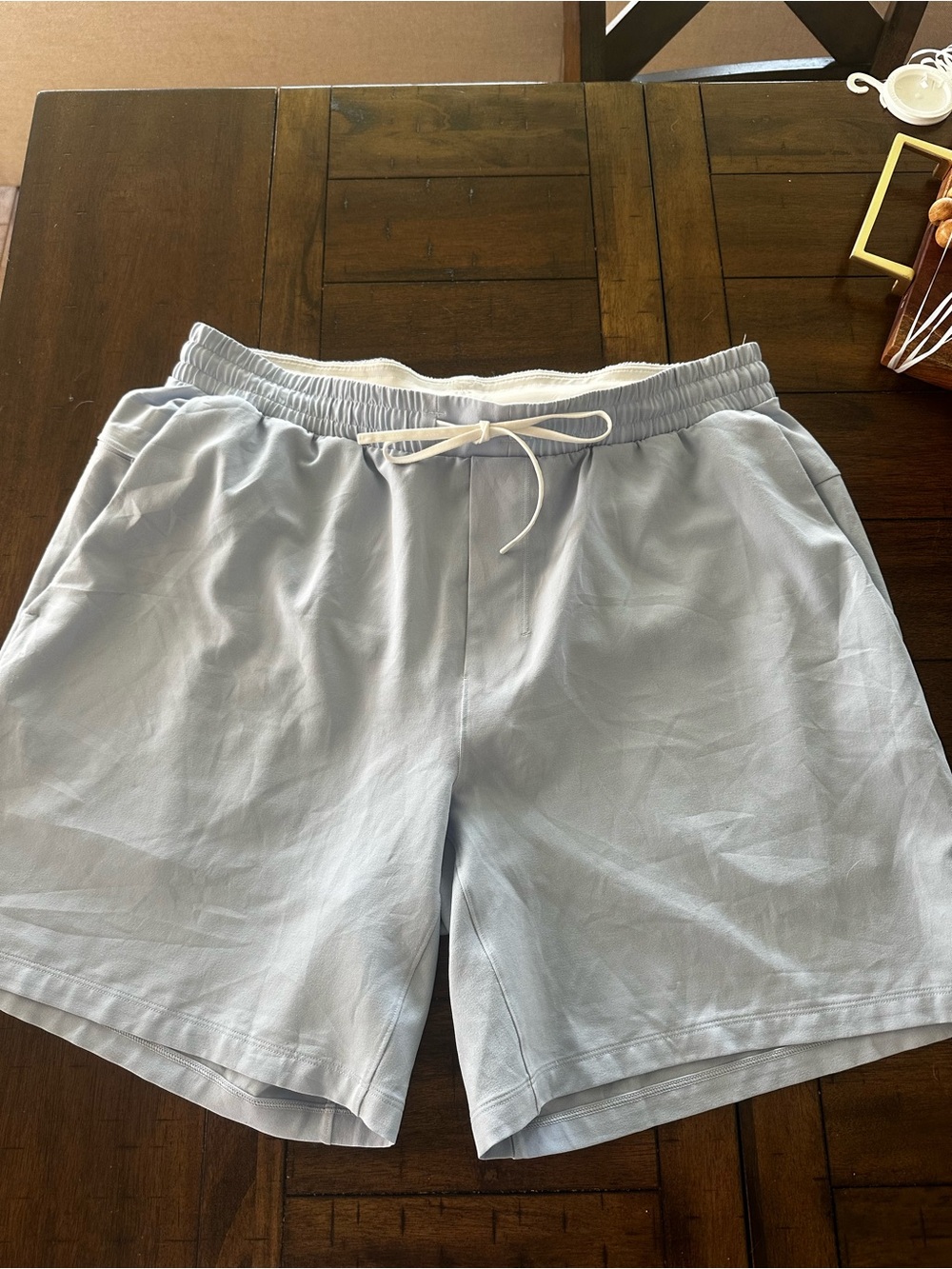 Lululemon Light Blue Drawstring Casual Shorts - Size L